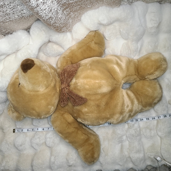Tan and Brown vintage 1999 Stuffed Bear with Soft Plush Texture - Picture 8 of 11